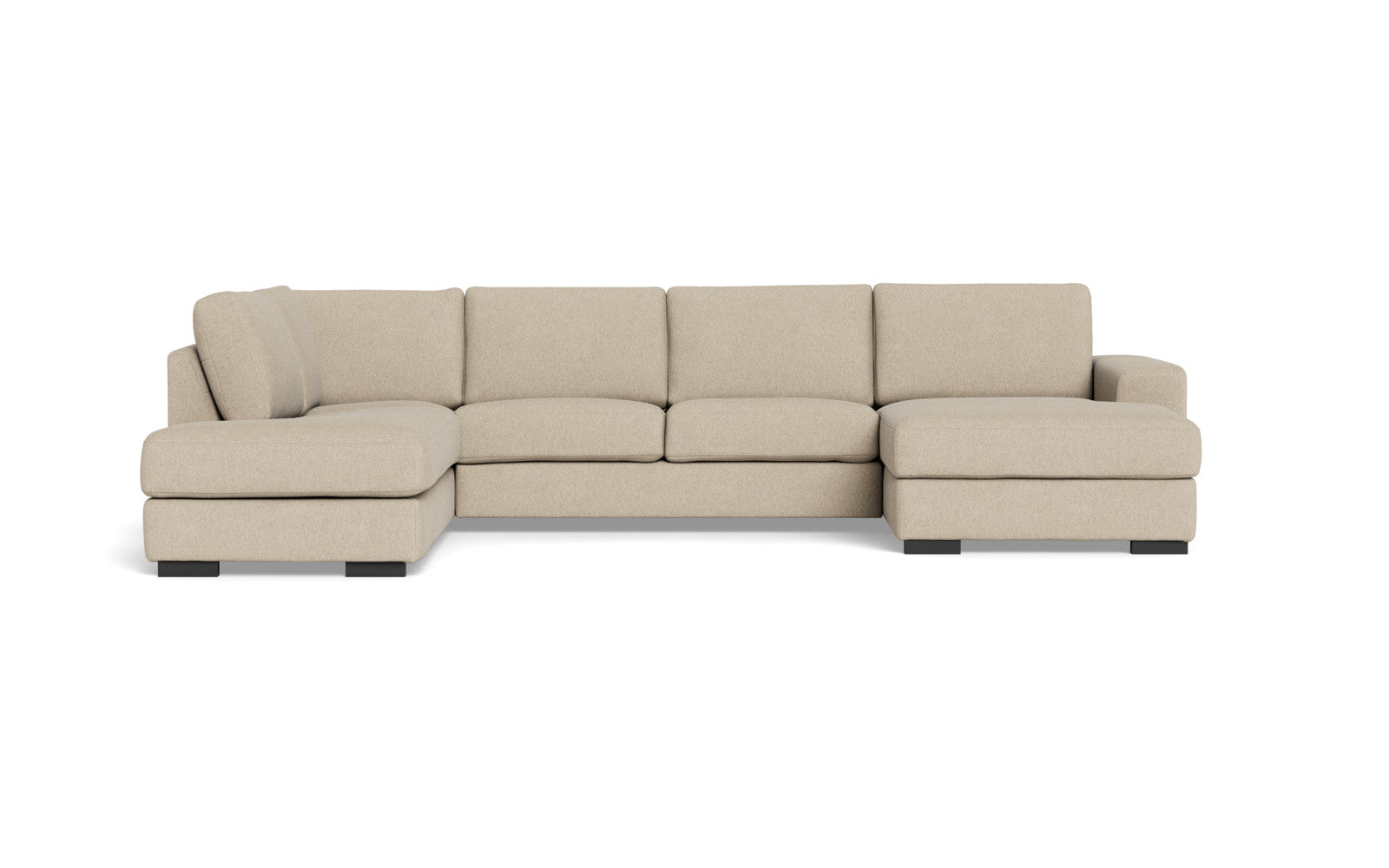 Malmø sofa med chaiselong og open end - Alis (S) - Irma stof - 1612 linen, Venstrevendt
