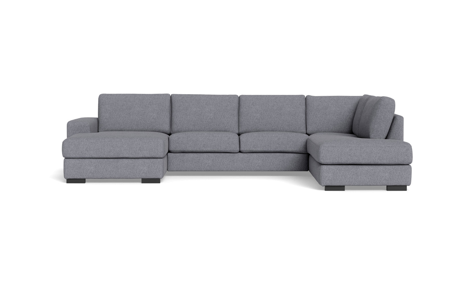 Malmø sofa med chaiselong og open end - Alis (S) - Irma stof - 1615 grey, Højrevendt