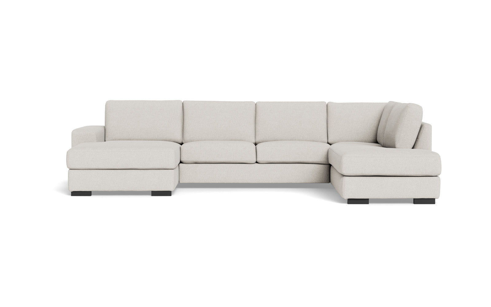 Malmø sofa med chaiselong og open end - Alis (S) - Irma stof - 1611 White, Højrevendt