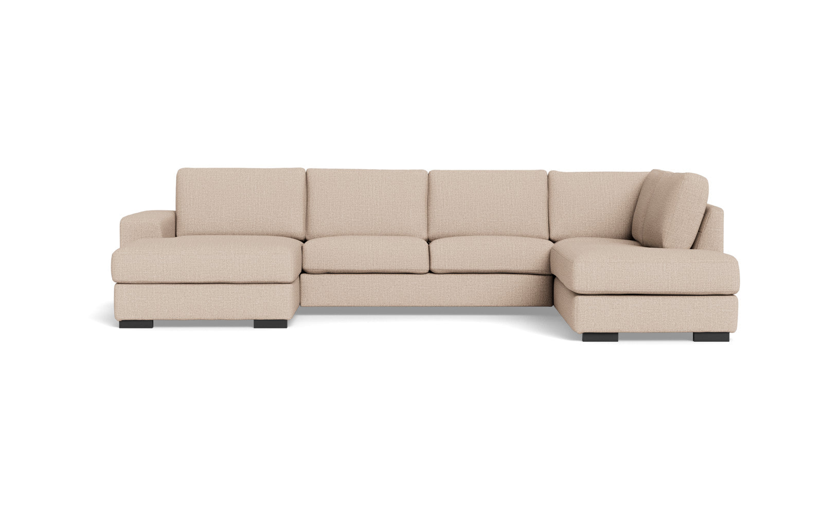 Malmø sofa med chaiselong og open end - Alis (S) - Melbourne stof - Beige 4172, Højrevendt