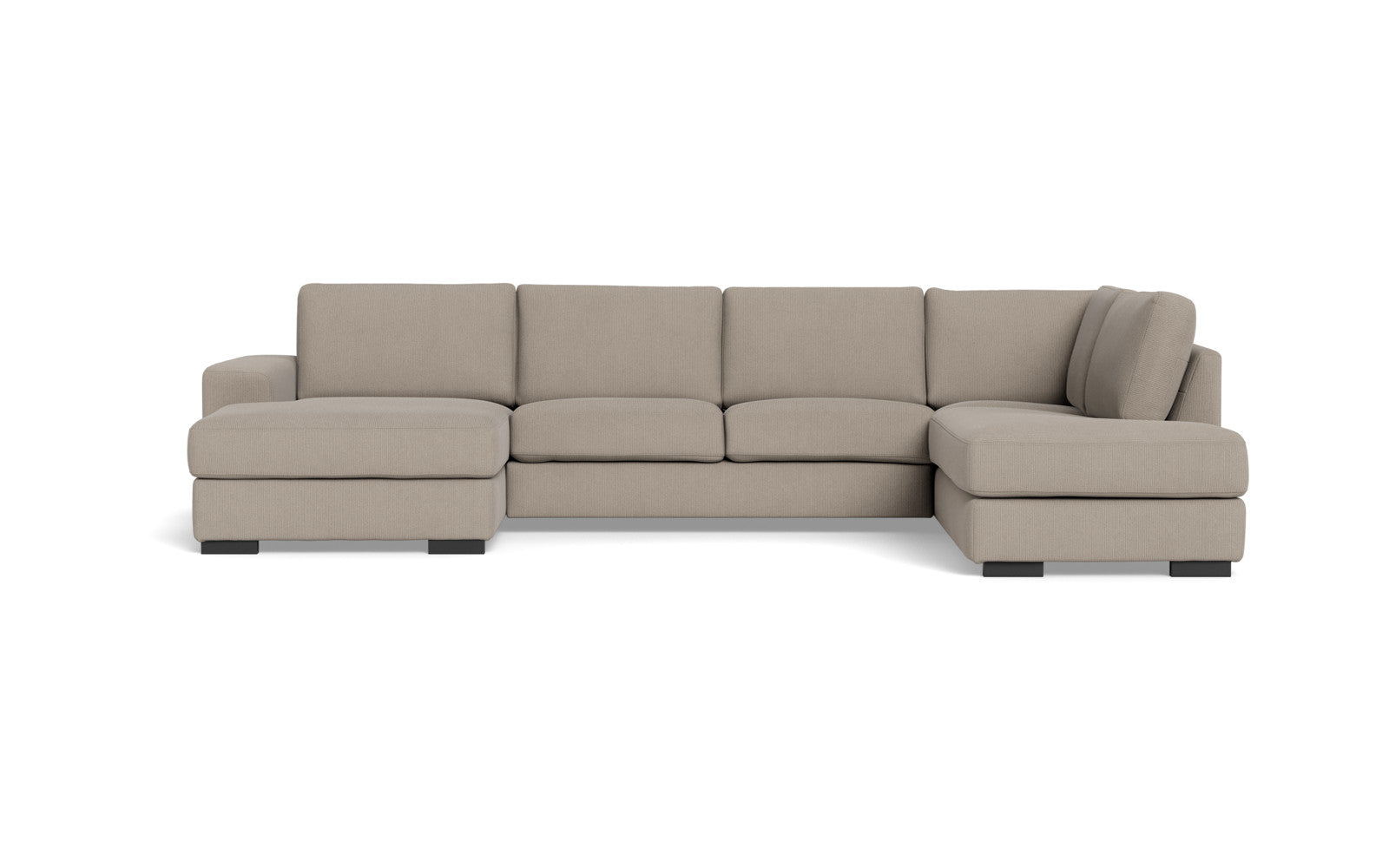 Malmø sofa med chaiselong og open end - Alis (L) - Jump fløjl - Beige, Højrevendt