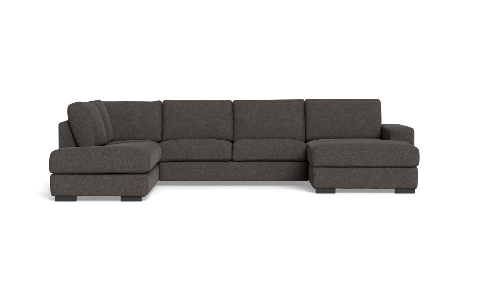 Malmø sofa med chaiselong og open end - Alis (S) - Irma stof - 1610 anthracite, Venstrevendt