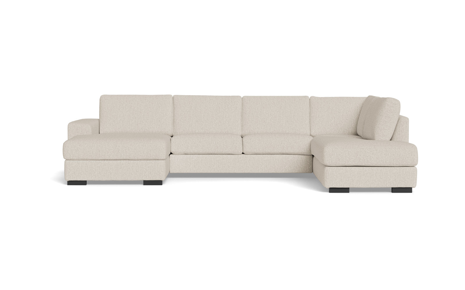 Malmø sofa med chaiselong og open end - Alis (L) - Mito stof - 4298 beige, Højrevendt