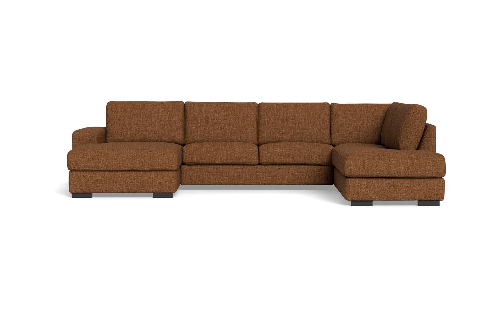 Malmø sofa med chaiselong og open end - Alis (L) - Melbourne stof - Cognac 4173, Højrevendt