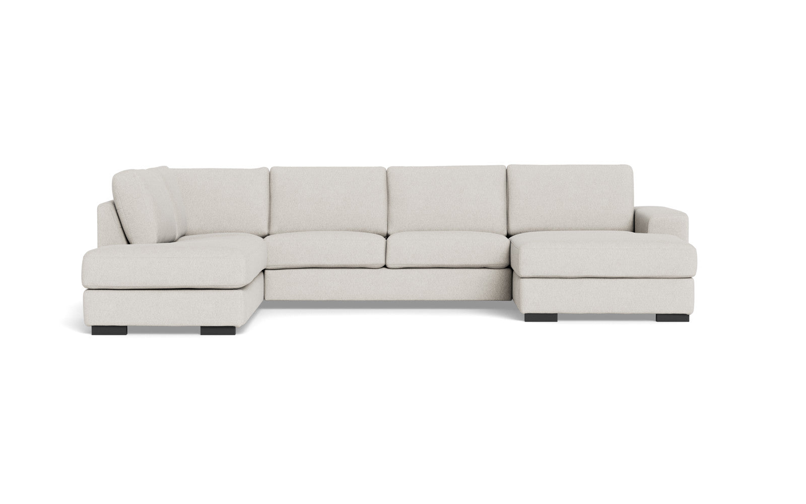 Malmø sofa med chaiselong og open end - Alis (L) - Irma stof - 1611 White, Venstrevendt