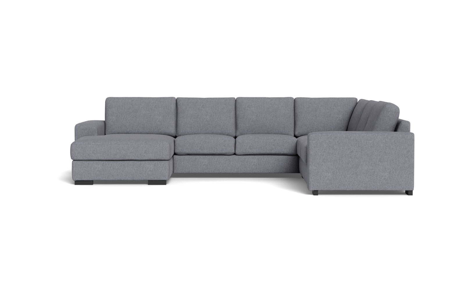 Malmø hjørnesofa og chaiselong - Alis - Irma stof - 1615 grey, Højrevendt