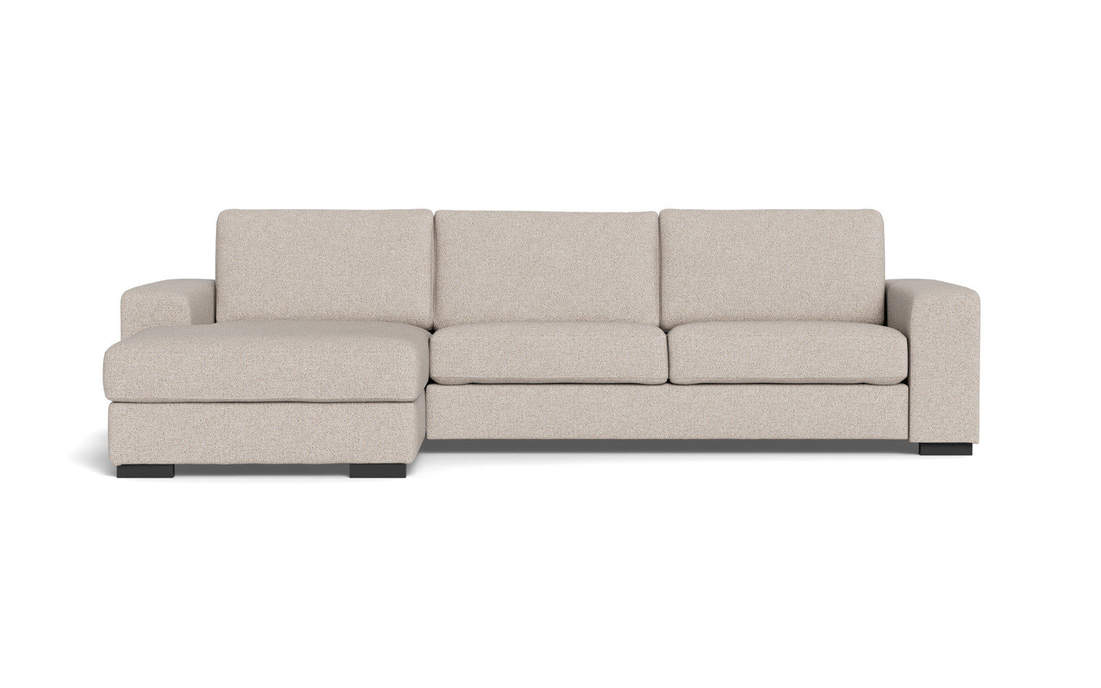 Malmø sofa med chaiselong - Alis (L) - Hevre stof - Beige 0980, Venstrevendt