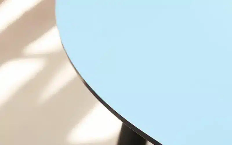 U-Design ovalt spisebord - Blå laminat