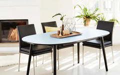U-Design ovalt spisebord - Blå laminat