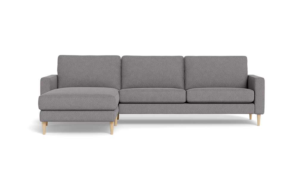 Symfoni sofa med chaiselong - Smalt armlæn - Montana stof - Grey - Venstrevendt