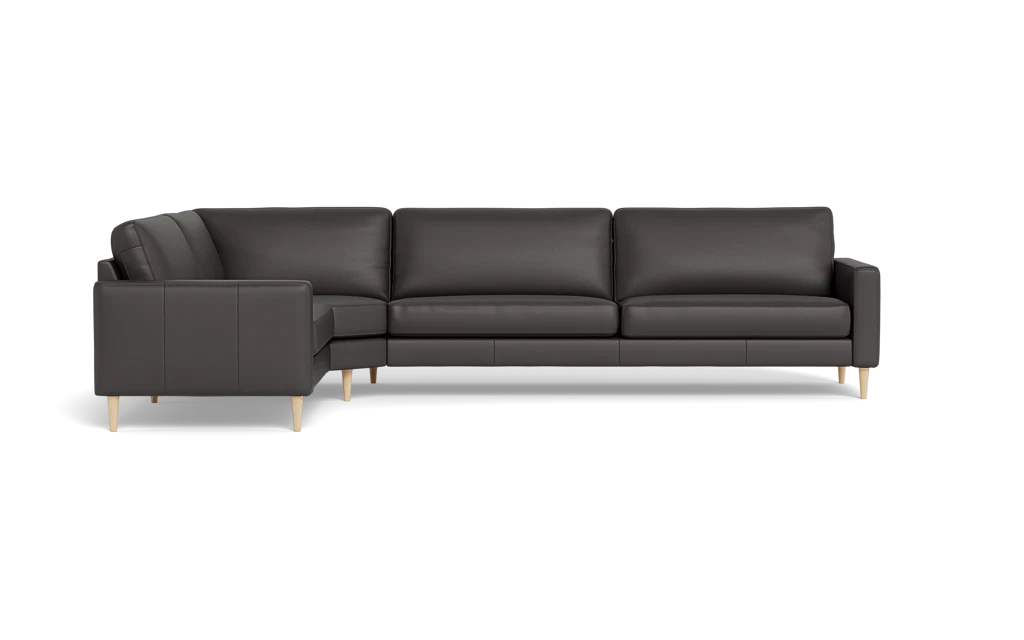 Symfoni 2018 hjørnesofa - armlæn 6 - Soleda læder - Dark Brown