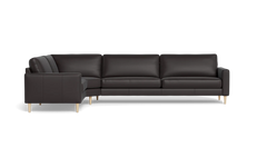 Symfoni 2018 hjørnesofa - armlæn 6 - Semianilin/spalt læder - Dark Brown