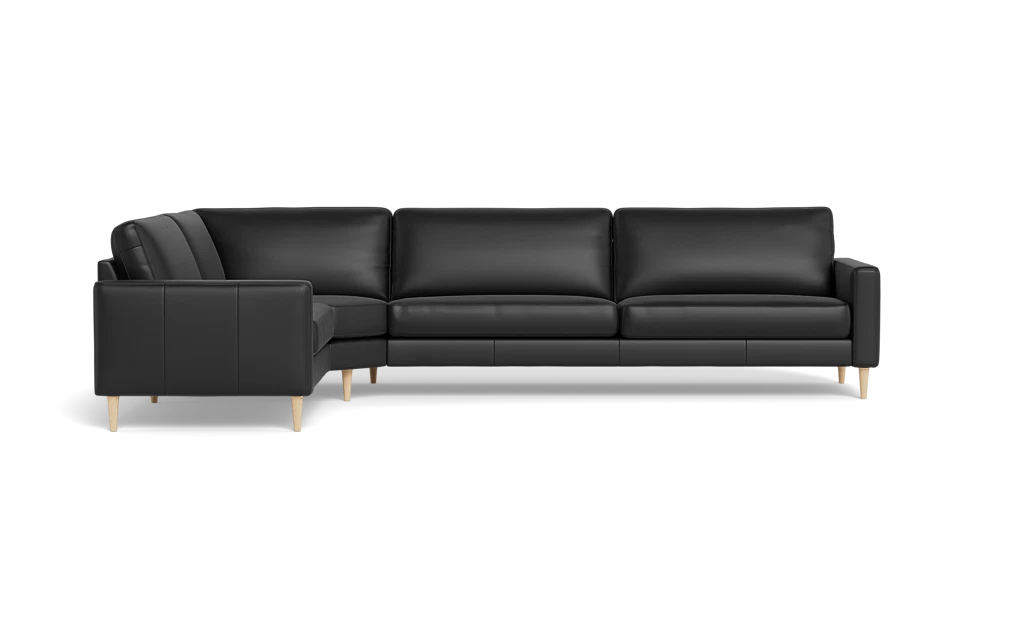 Symfoni 2018 hjørnesofa - armlæn 6 - Anilux læder - Black