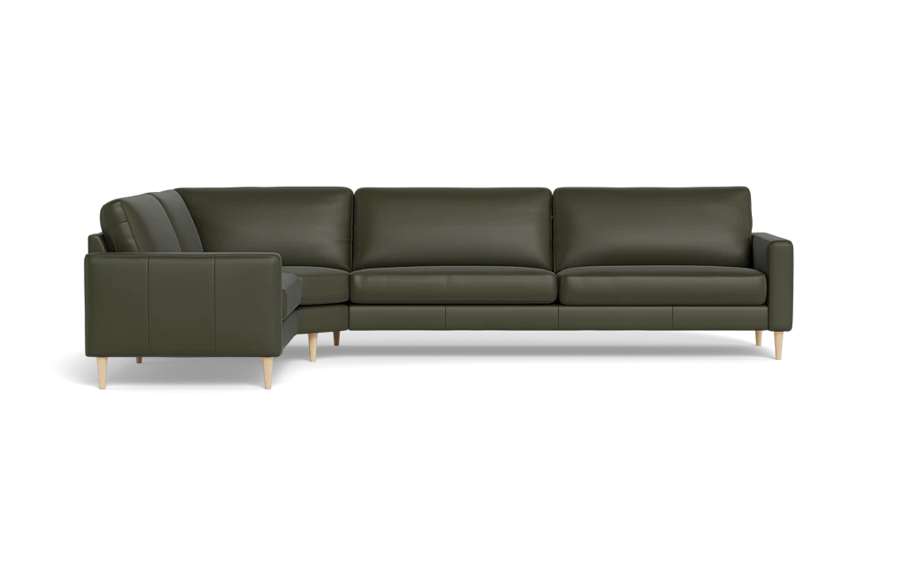 Symfoni 2018 hjørnesofa - armlæn 6 - Semianilin/spalt læder - Hunter