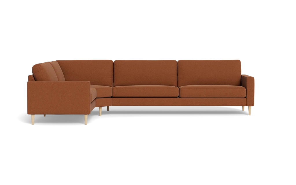 Symfoni 2018 hjørnesofa - armlæn 6 - Bloq stof - Cognac