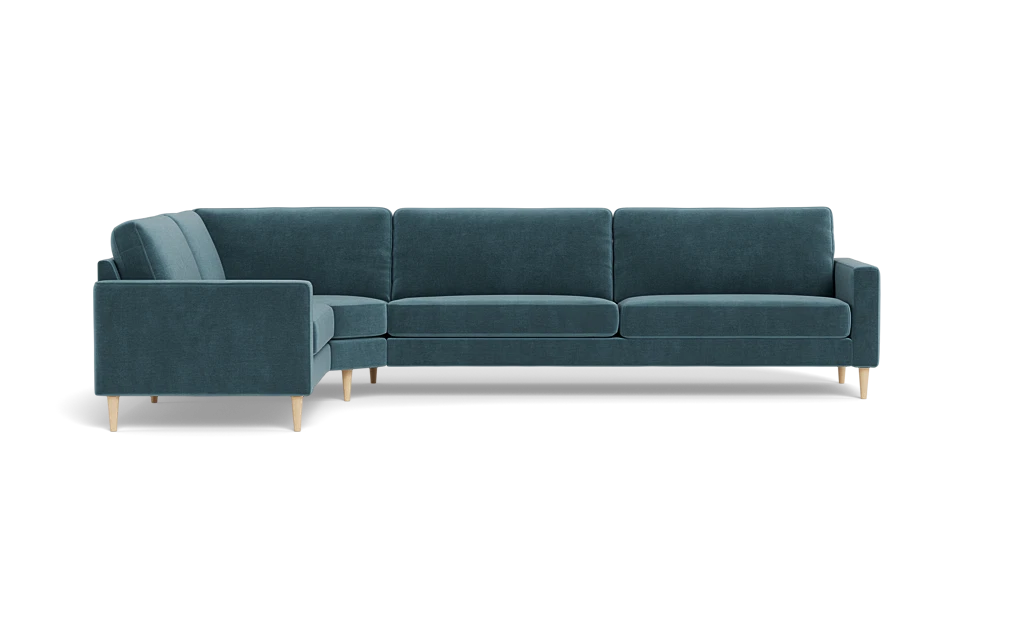 Symfoni 2018 hjørnesofa - armlæn 6 - Adore velour - Petrol