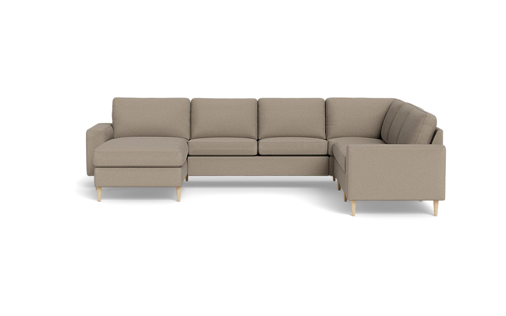 Symfoni 2019 hjørnesofa med chaiselong - bredt lige armlæn - New Ocean stof - Mole - Højrevendt