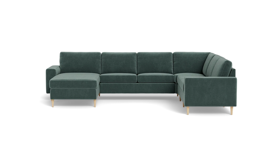 Symfoni 2019 hjørnesofa med chaiselong - bredt lige armlæn - Adore velour - Niagara - Højrevendt