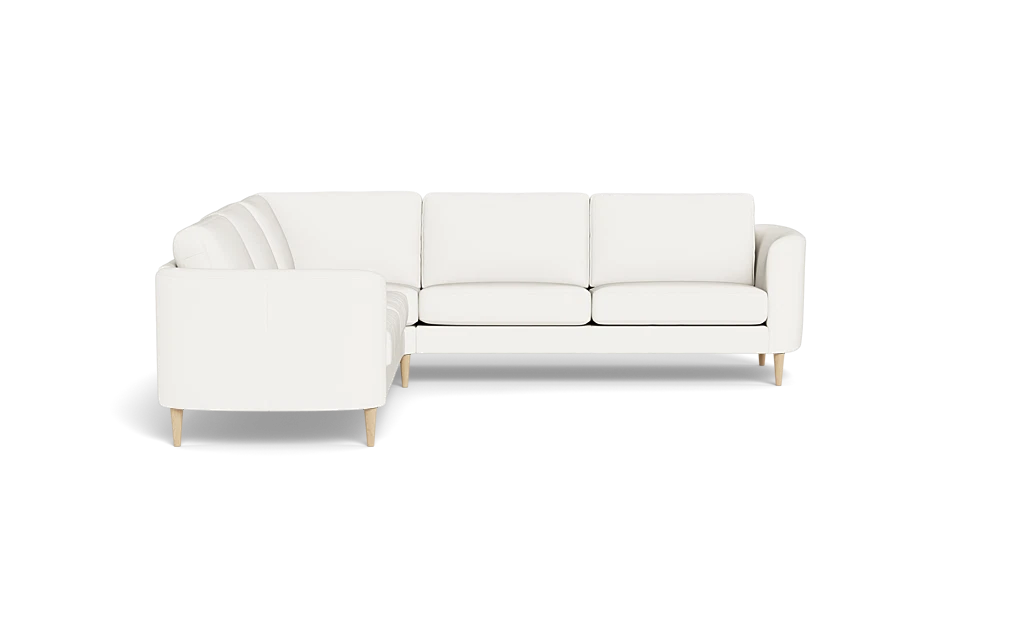 Symfoni 2018 hjørnesofa - armlæn 19 - Semianilin/spalt læder - White