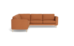Symfoni 2018 hjørnesofa - armlæn 19 - Rebel stof - Cognac