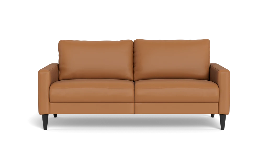 Stamford 2543 2,5 pers. sofa - Madras/skai læder - Cognac