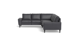 Stamford 2600 hjørnesofa - Semianilin/spalt læder - Anthracite - Højrevendt