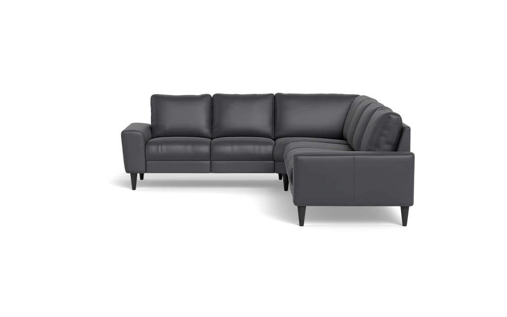Stamford 2600 hjørnesofa - Semianilin/spalt læder - Anthracite - Venstrevendt