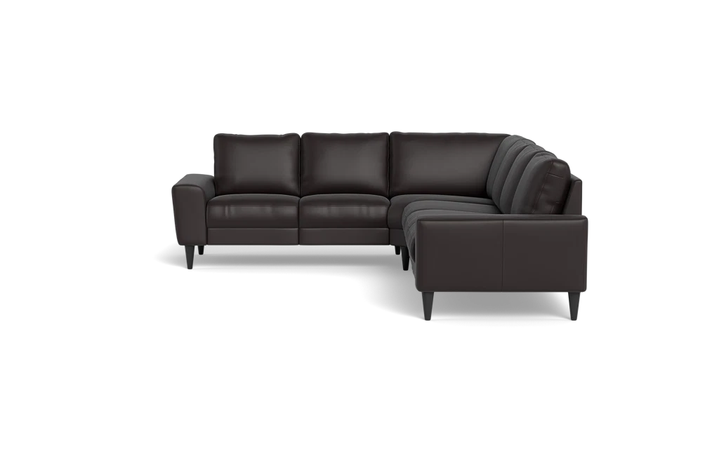 Stamford 2600 hjørnesofa - Semianilin/spalt læder - Dark Brown - Venstrevendt