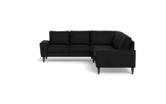 Stamford 2600 hjørnesofa - Vila stof - Black - Venstrevendt
