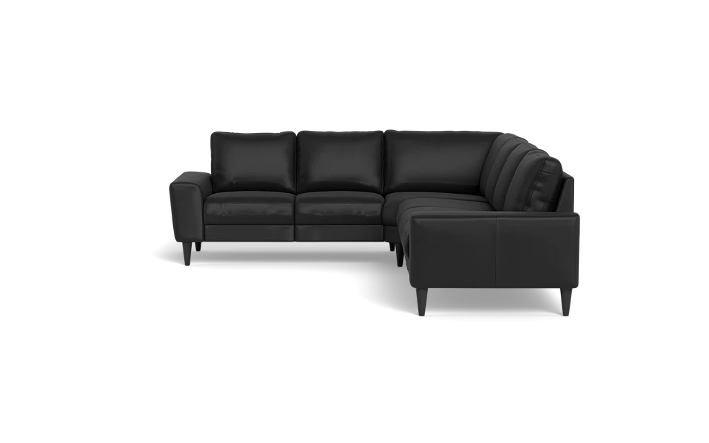 Stamford 2600 hjørnesofa - Madras/skai læder - Black - Venstrevendt