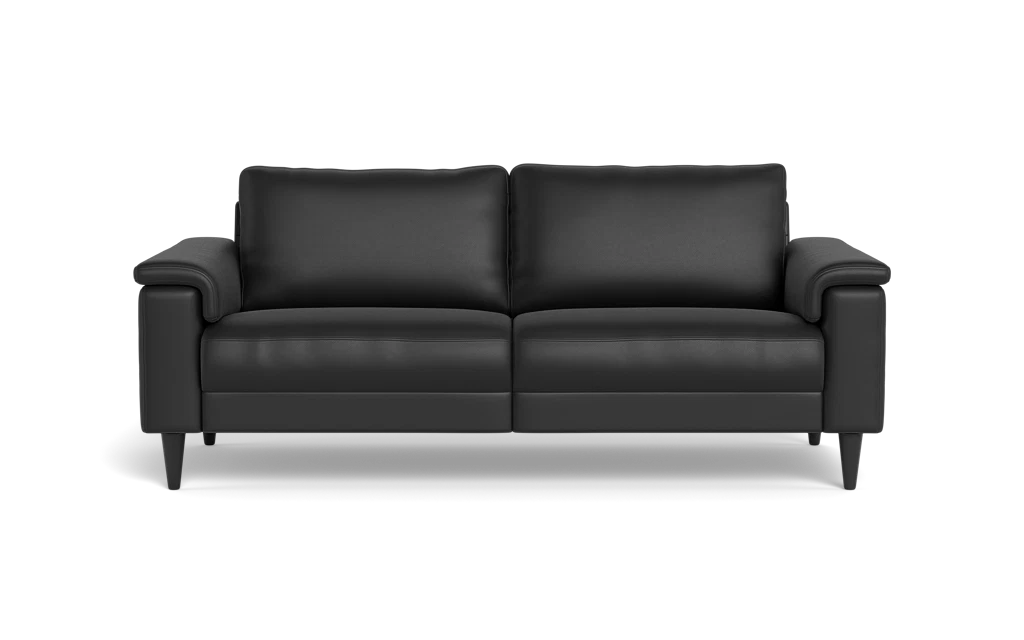 Stamford 2601 3 pers. sofa - Semianilin/spalt læder - Black