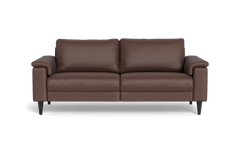 Stamford 2601 3 pers. sofa - Madras/skai læder - Dark Brown