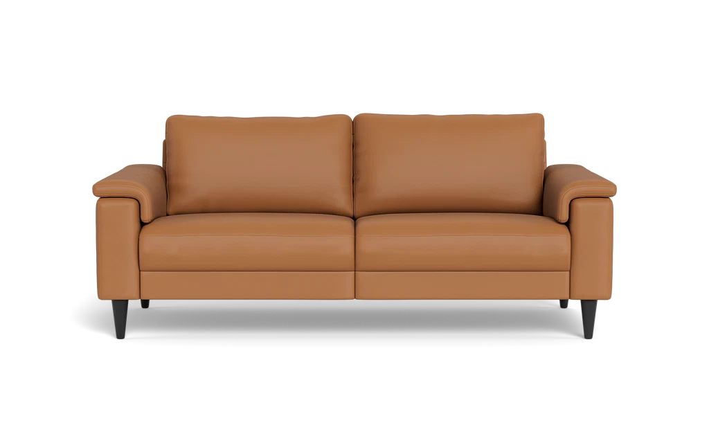 Stamford 2601 3 pers. sofa - Madras/skai læder - Cognac