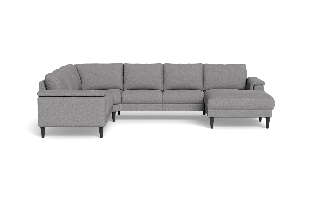 Stamford 2601 hjørnesofa med chaiselong - Bloq stof - Zinc - Højrevendt