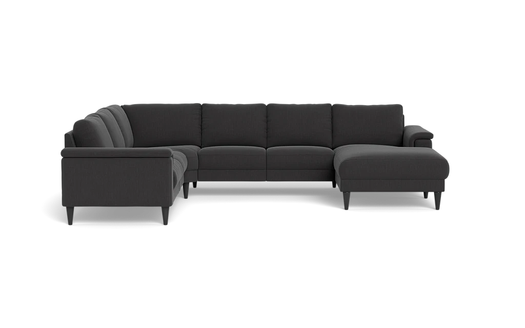 Stamford 2601 hjørnesofa med chaiselong - Lido stof - Antracit - Højrevendt