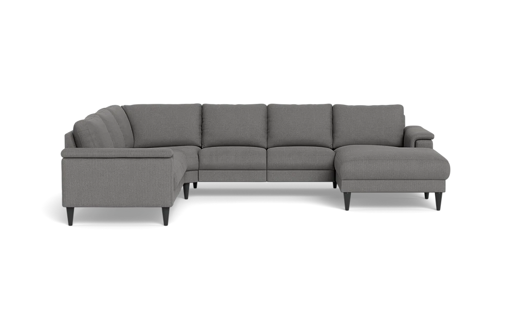 Stamford 2601 hjørnesofa med chaiselong - Rebel stof - Anthracite - Højrevendt