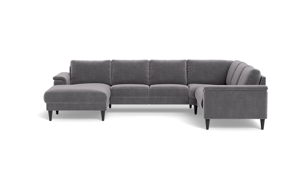 Stamford 2601 hjørnesofa med chaiselong - Adore velour - Dolphin - Venstrevendt
