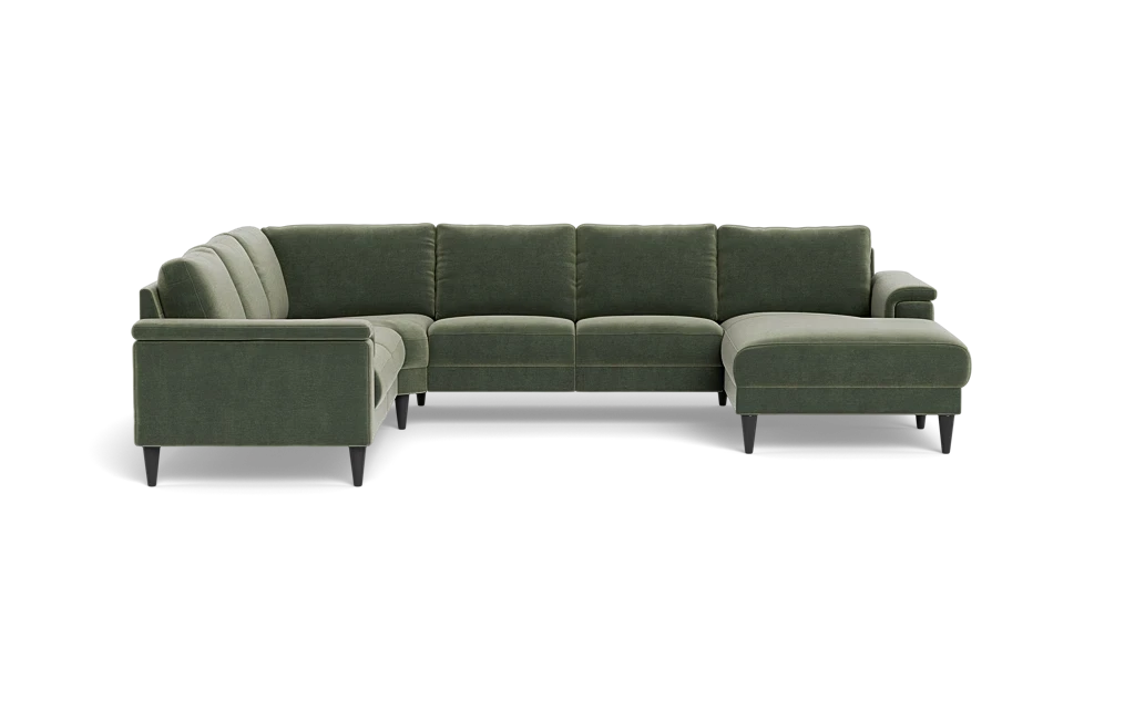 Stamford 2601 hjørnesofa med chaiselong - Adore velour - Hunter - Højrevendt