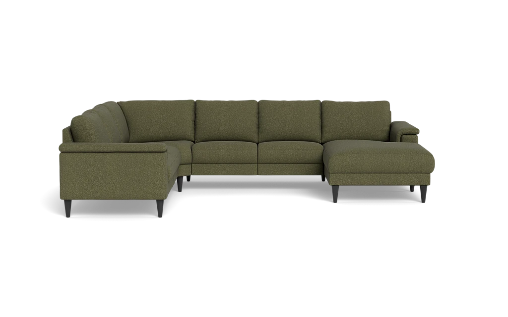 Stamford 2601 hjørnesofa med chaiselong - Brego stof - Green - Højrevendt