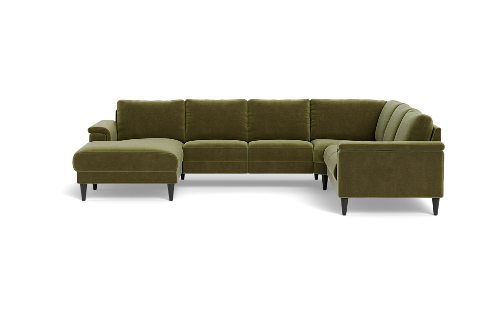 Stamford 2601 hjørnesofa med chaiselong - Adore velour - Moss - Venstrevendt