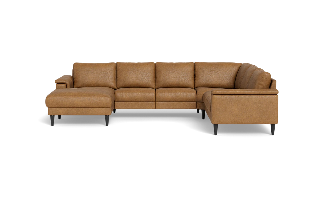 Stamford 2601 hjørnesofa med chaiselong - Kentucky stof - Cognac - Venstrevendt