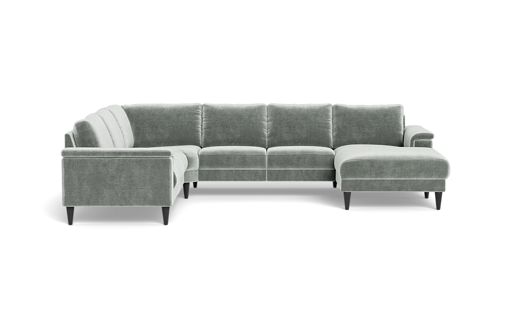 Stamford 2601 hjørnesofa med chaiselong - Adore velour - Steel - Højrevendt