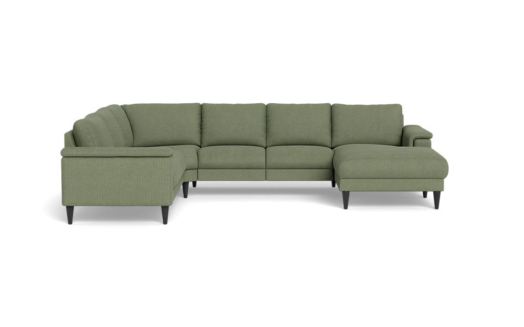 Stamford 2601 hjørnesofa med chaiselong - Rebel stof - Forest - Højrevendt