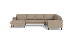 Stamford 2601 hjørnesofa med chaiselong - Vila stof - Dark Beige - Venstrevendt