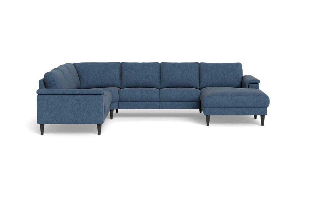 Stamford 2601 hjørnesofa med chaiselong - Brego stof - Dark Blue - Højrevendt
