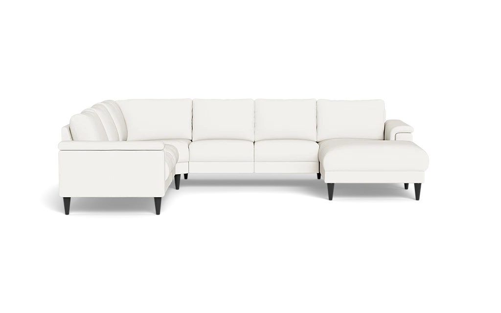 Stamford 2601 hjørnesofa med chaiselong - Semianilin/spalt læder - White - Højrevendt