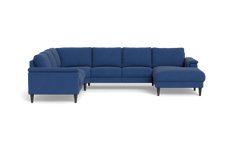 Stamford 2601 hjørnesofa med chaiselong - Lido stof - Blue - Højrevendt