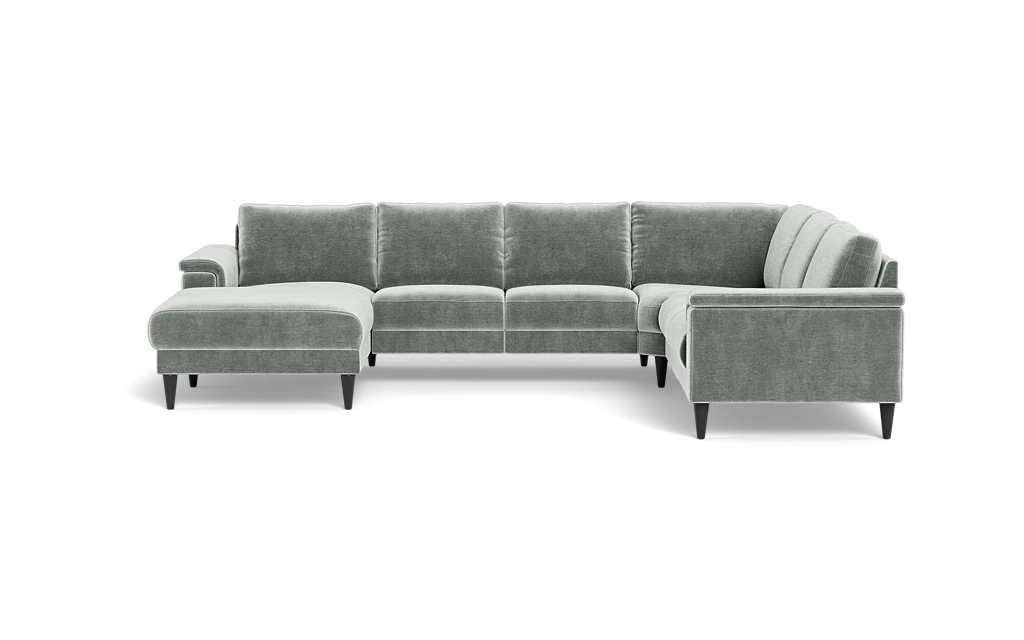 Stamford 2601 hjørnesofa med chaiselong - Adore velour - Steel - Venstrevendt