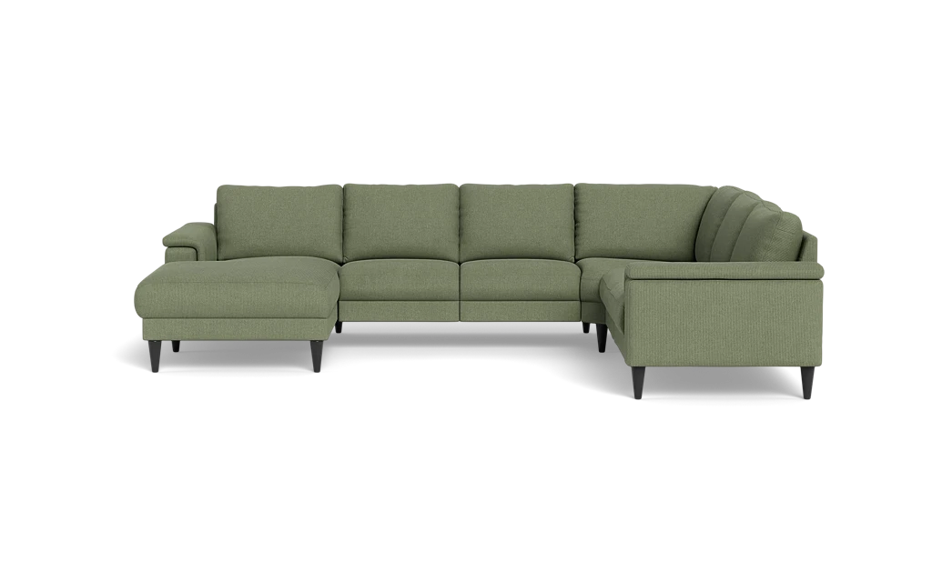 Stamford 2601 hjørnesofa med chaiselong - Rebel stof - Forest - Venstrevendt