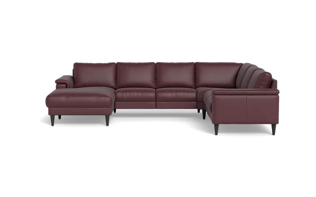 Stamford 2601 hjørnesofa med chaiselong - Semianilin/spalt læder - Oxe - Venstrevendt